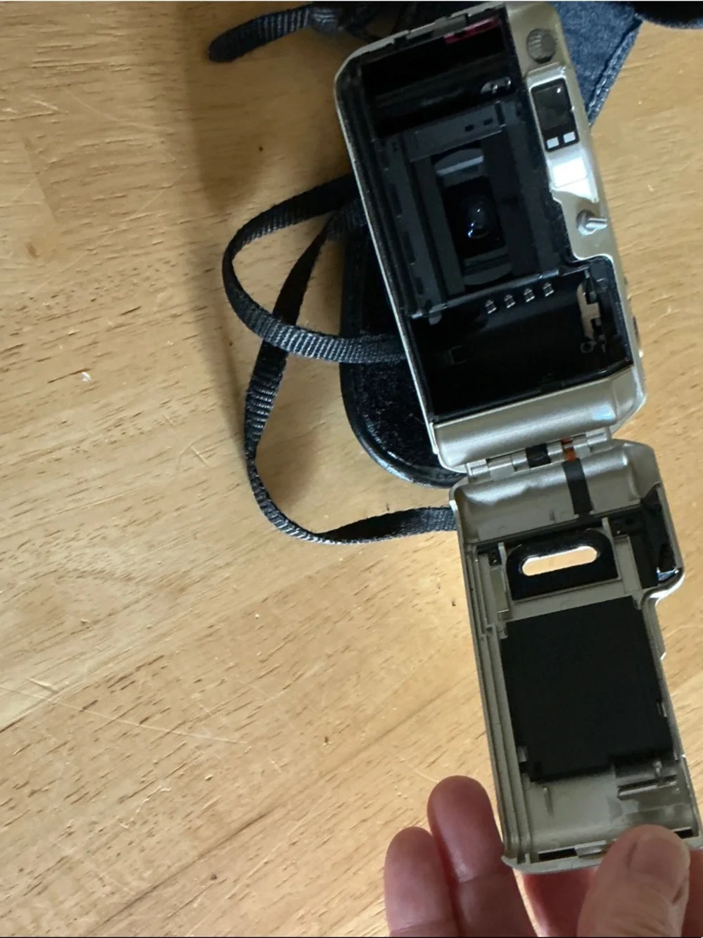 Nikon Silver Compact Digital Camera with Blue Accent